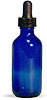 One ounce cobalt blue dropper bottle
